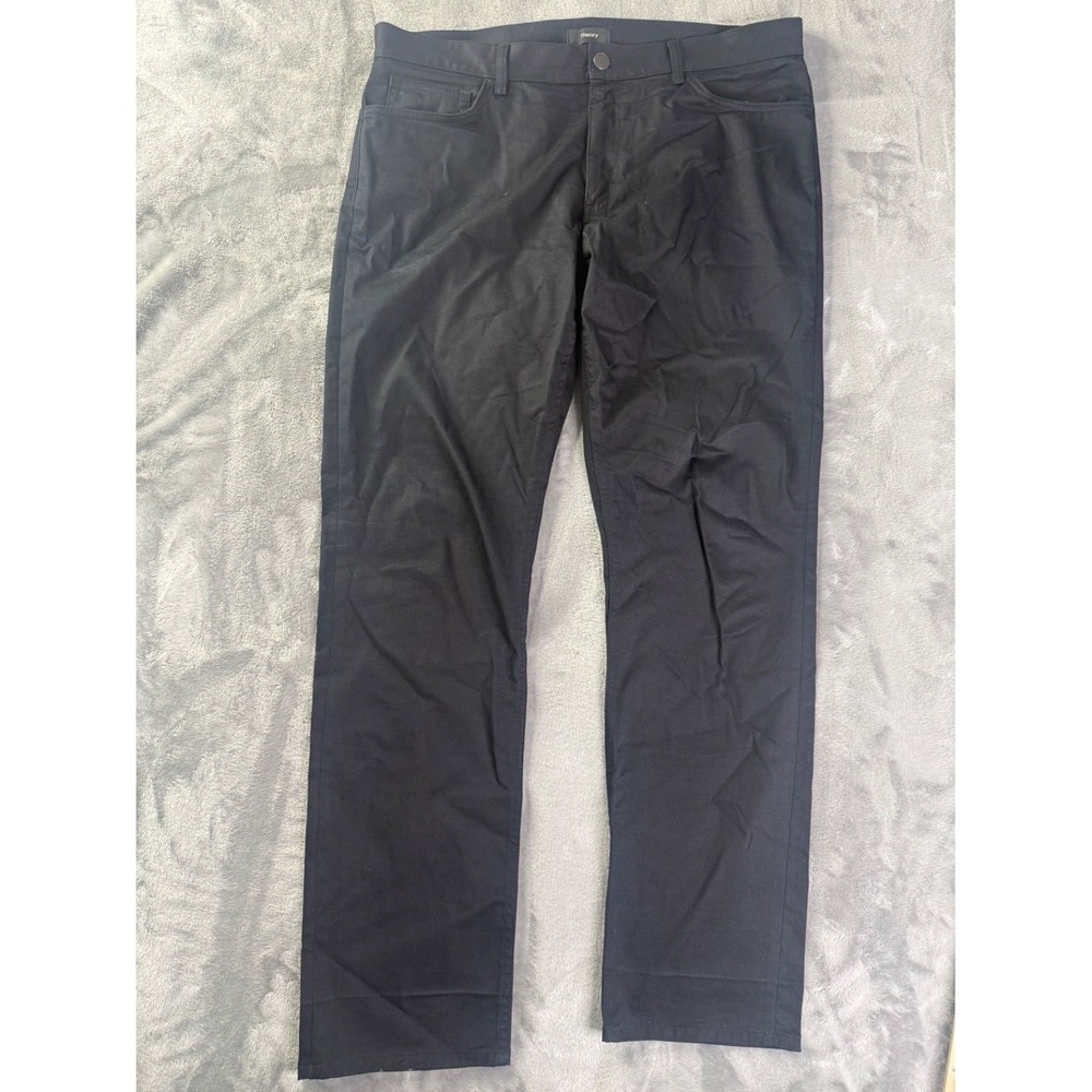 Theory Pants Mens 36 Black 5-Pocket Straight Leg Chino Trousers 36x32